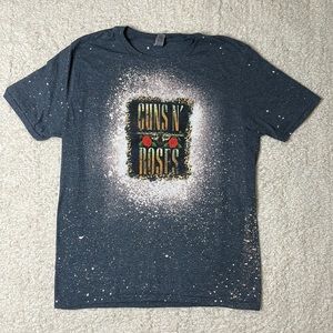 Guns N’ Roses Rocker Style Band Tee Graphic T-Shirt Bleached